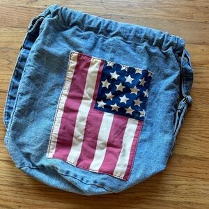 Xhilaration Denim Kids Bag with Flag Design